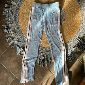 Palm Angel baby blue velvet sweatpants